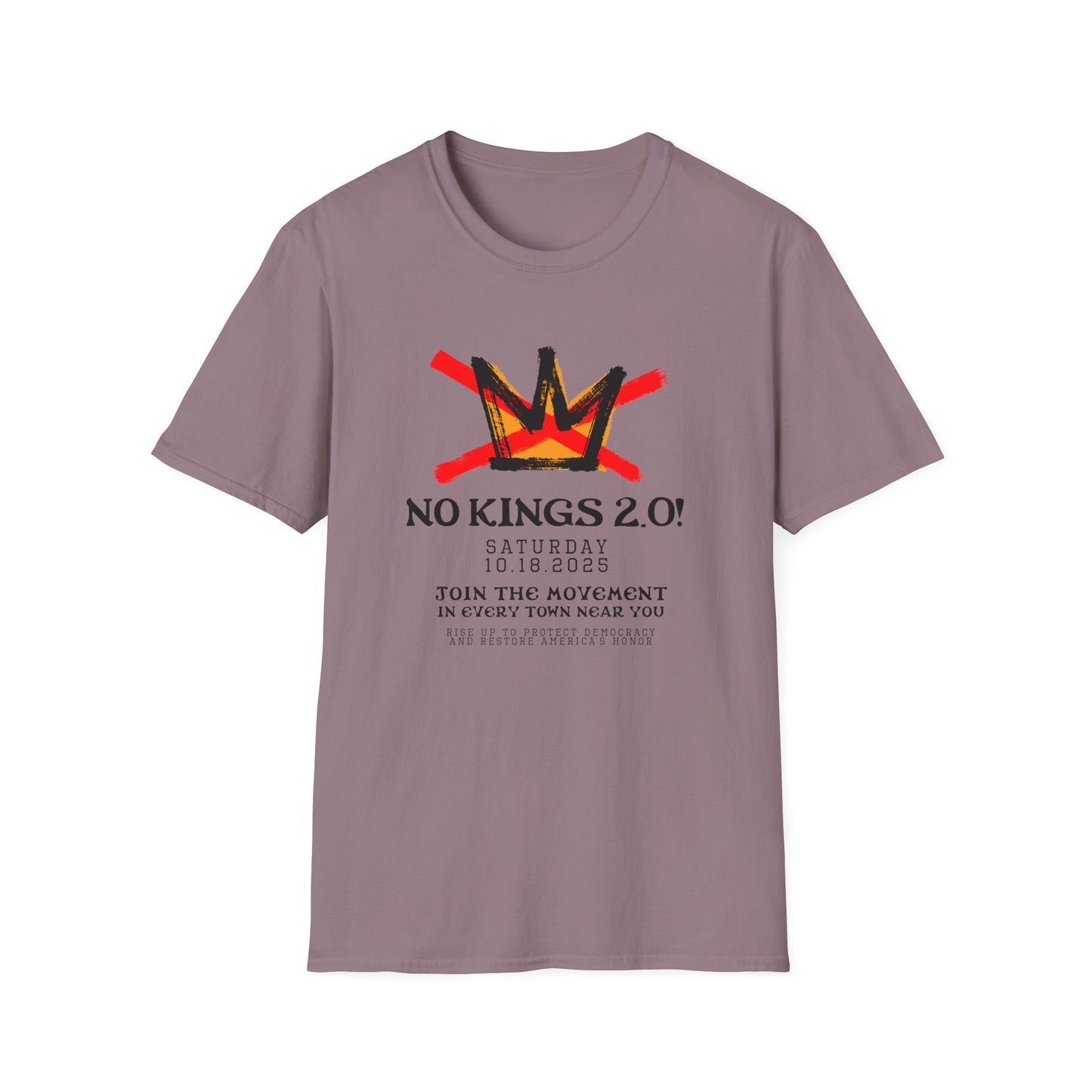 "No Kings 2.0: Declaration on Back"