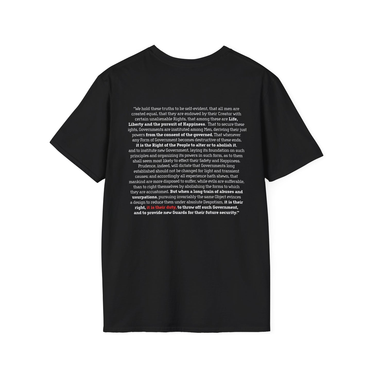"No Kings 3.0: Declaration on Back"
