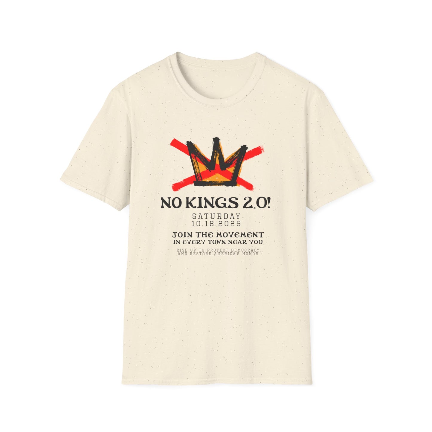 "No Kings 2.0: Declaration on Back"